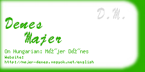 denes majer business card